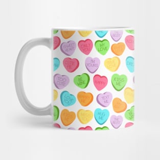 Endless Rainbow Candy Hearts Mug